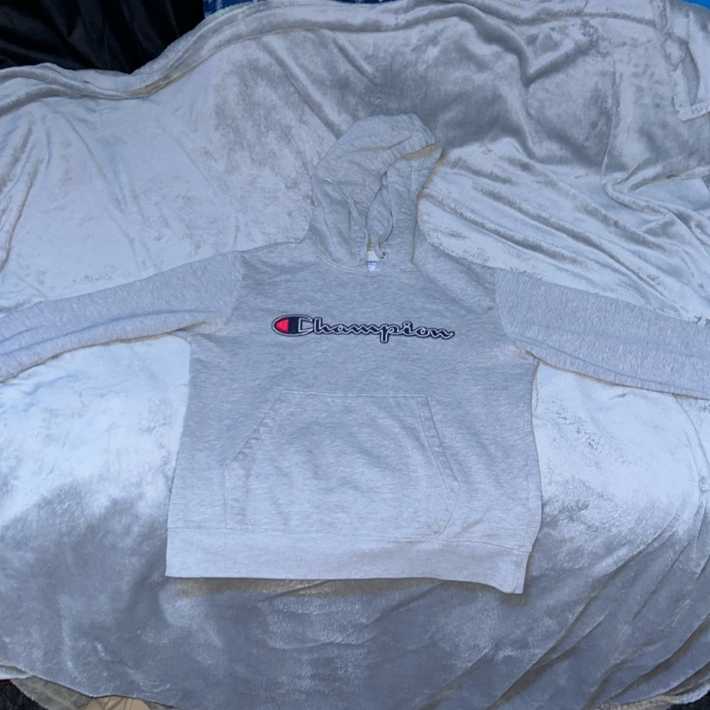 Champion hoodie, grey, men’s size M, looking for offers